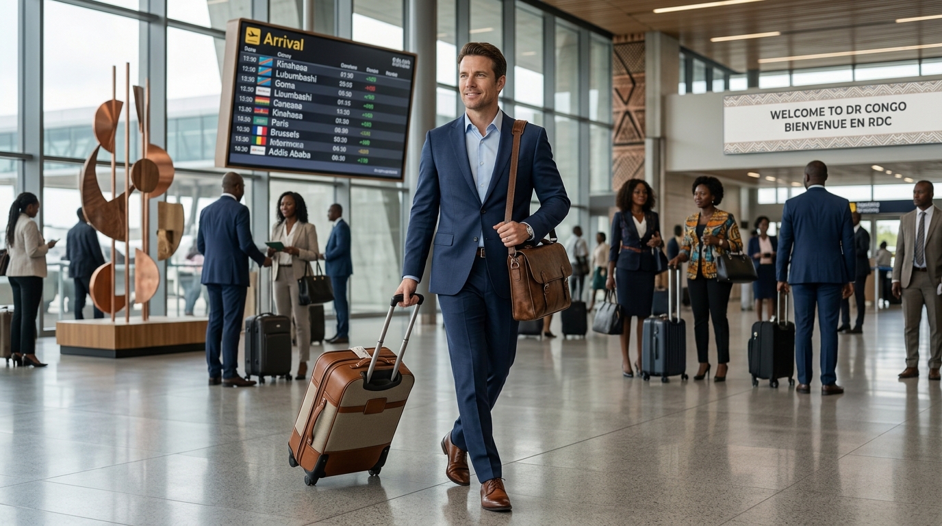 Arrivée d'un professionnel international en RDC
